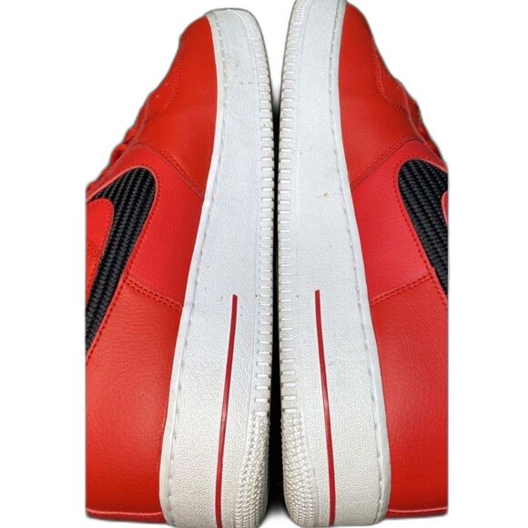 Nike Red Air Force 1 \'07 LV8 Cut Out Swoosh University Red Men\'s Sneakers 13 main image 4